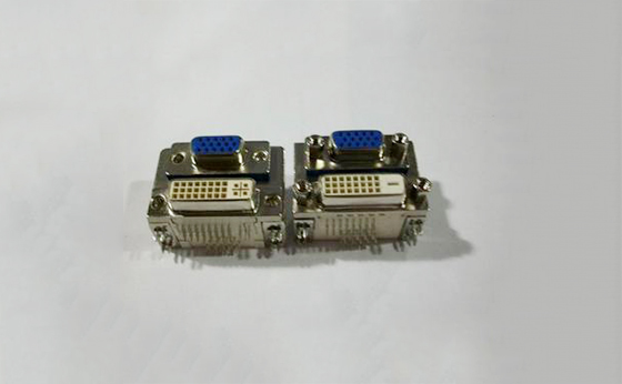 VGA蓝胶+DVI白胶 双层连接器
